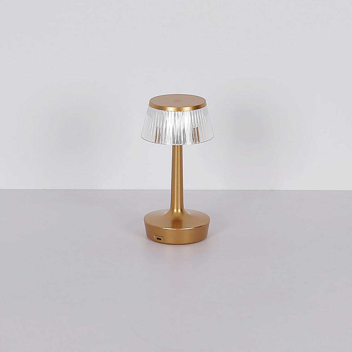 LED TISCHLEUCHTE Messing Kristall-Effekt - Messingfarben, Kunststoff (12/12/23cm) - Globo Lighting