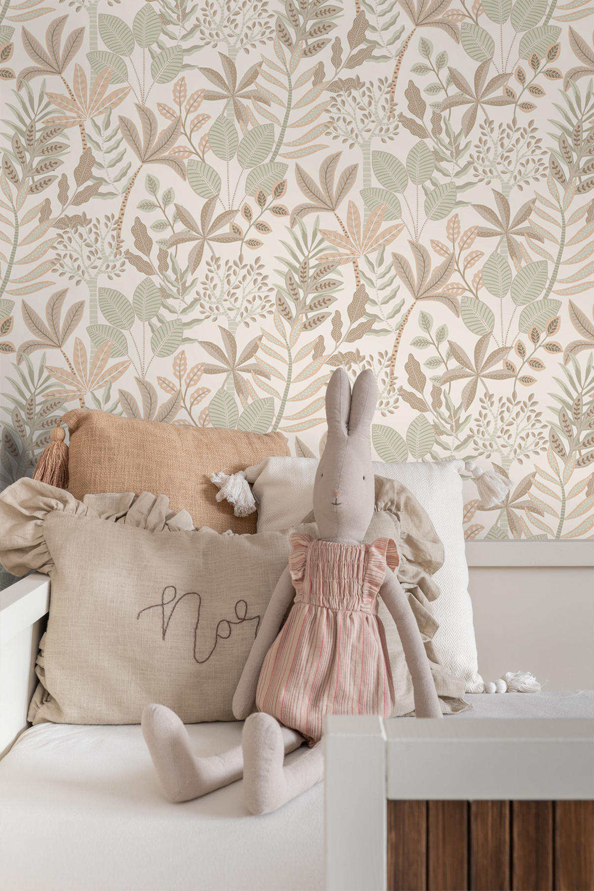 TAPETE Blätter 50 x 900 cm - Beige, Papier (50/900cm) - ESTAhome