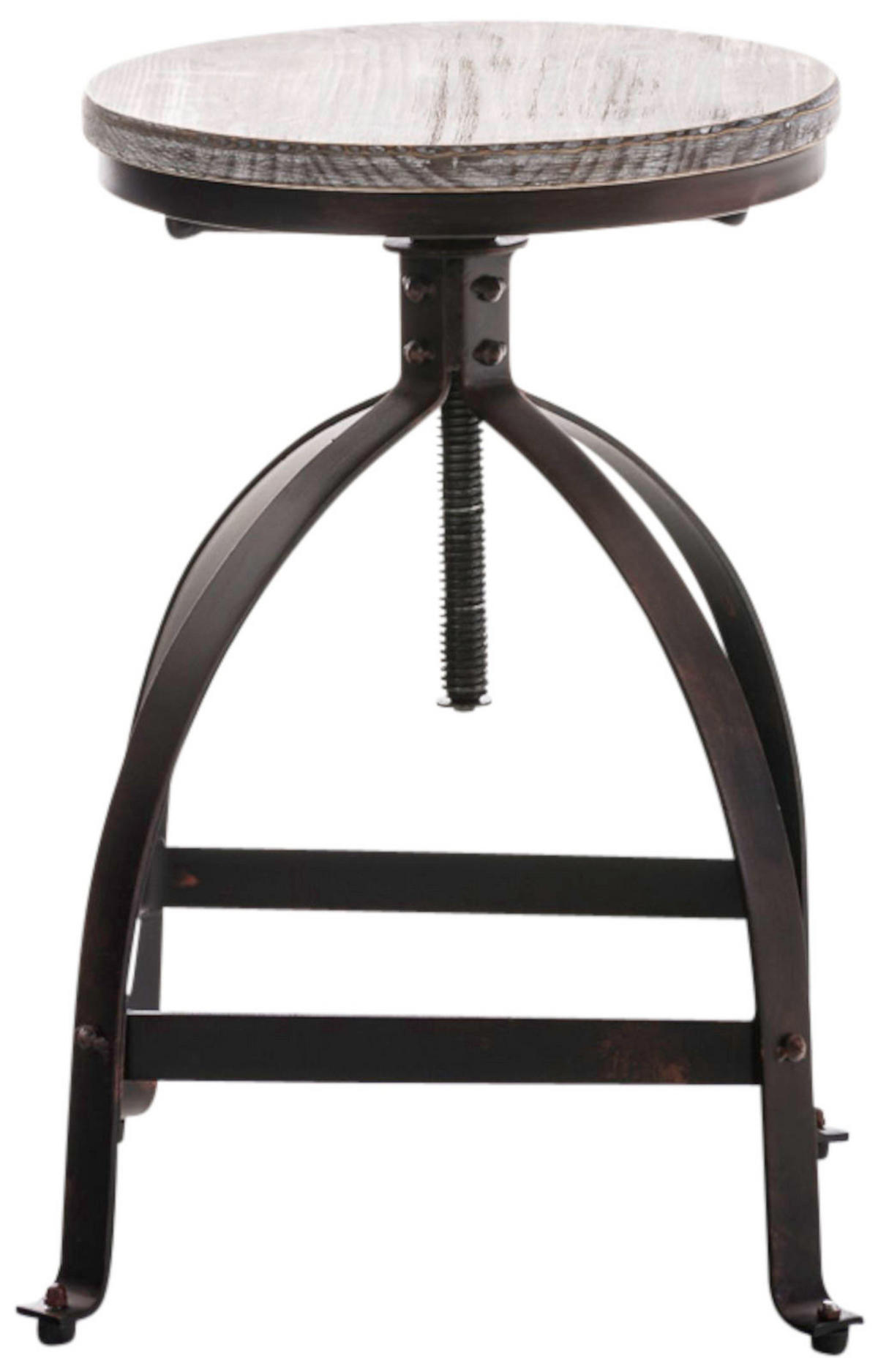 BARHOCKER 2er Set Holz bronze - Bronzefarben, Holz/Metall (36/51/36cm) - CLP