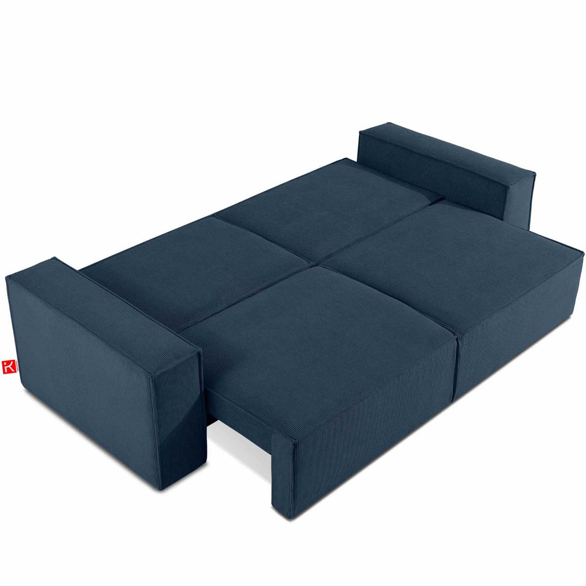 SCHLAFSOFA NAPI III 3-sitzer mit Kissen,Blau - Blau, Holz/Textil (244/89/101cm) - KONSIMO®