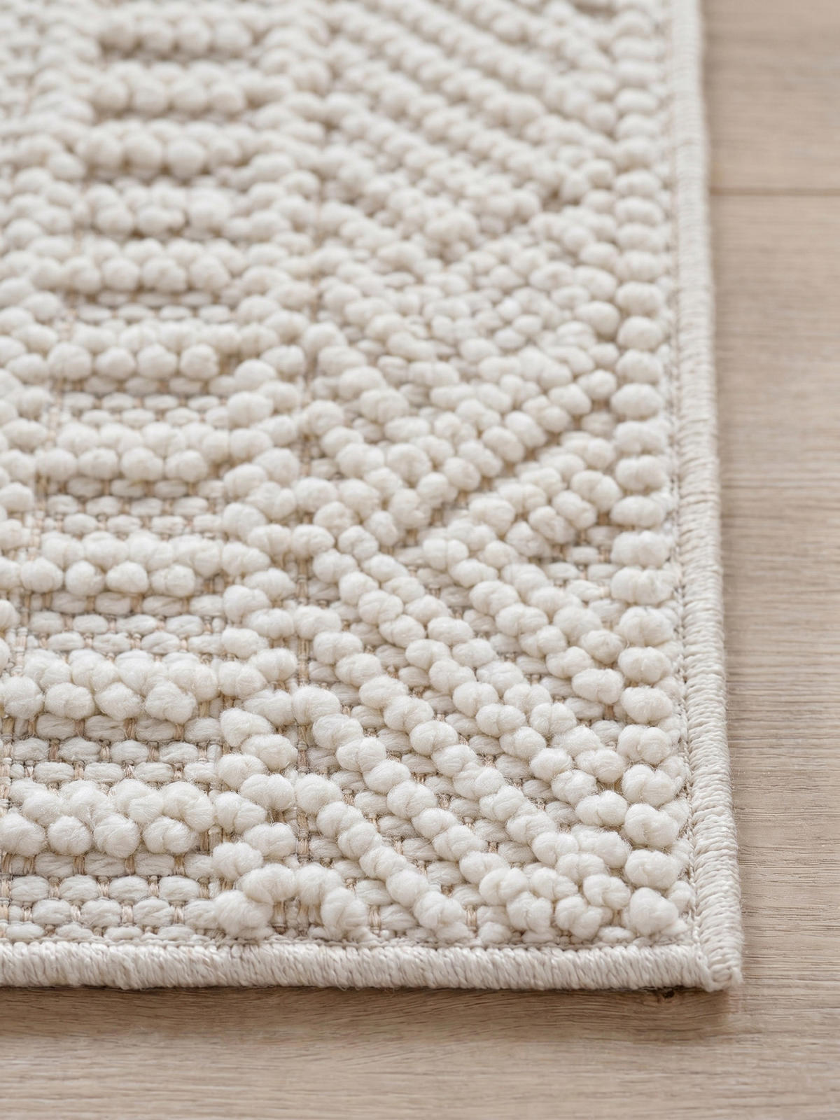 TEPPICH Flachgewebe LANGAU in Creme, mit Ethno-Streifen, 120 x 170 cm - Creme, Textil (120/170cm) - KADIMA DESIGN