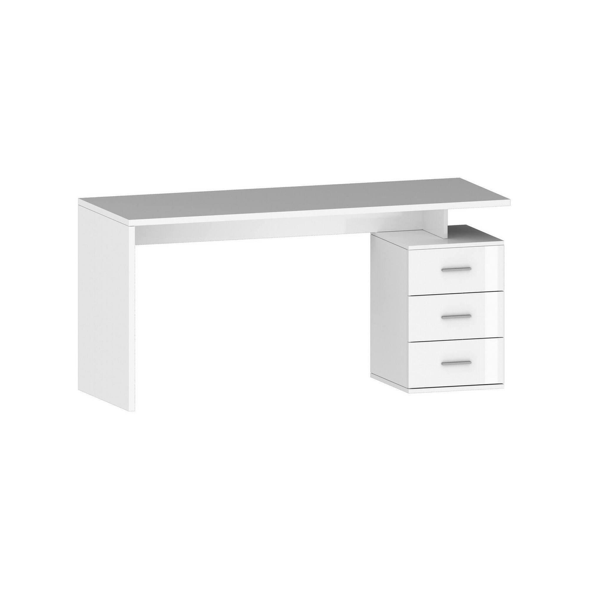 SCHREIBTISCH Weiß 60/160/75 cm - Weiß, Holzwerkstoff (60/160/75cm) - DMORA
