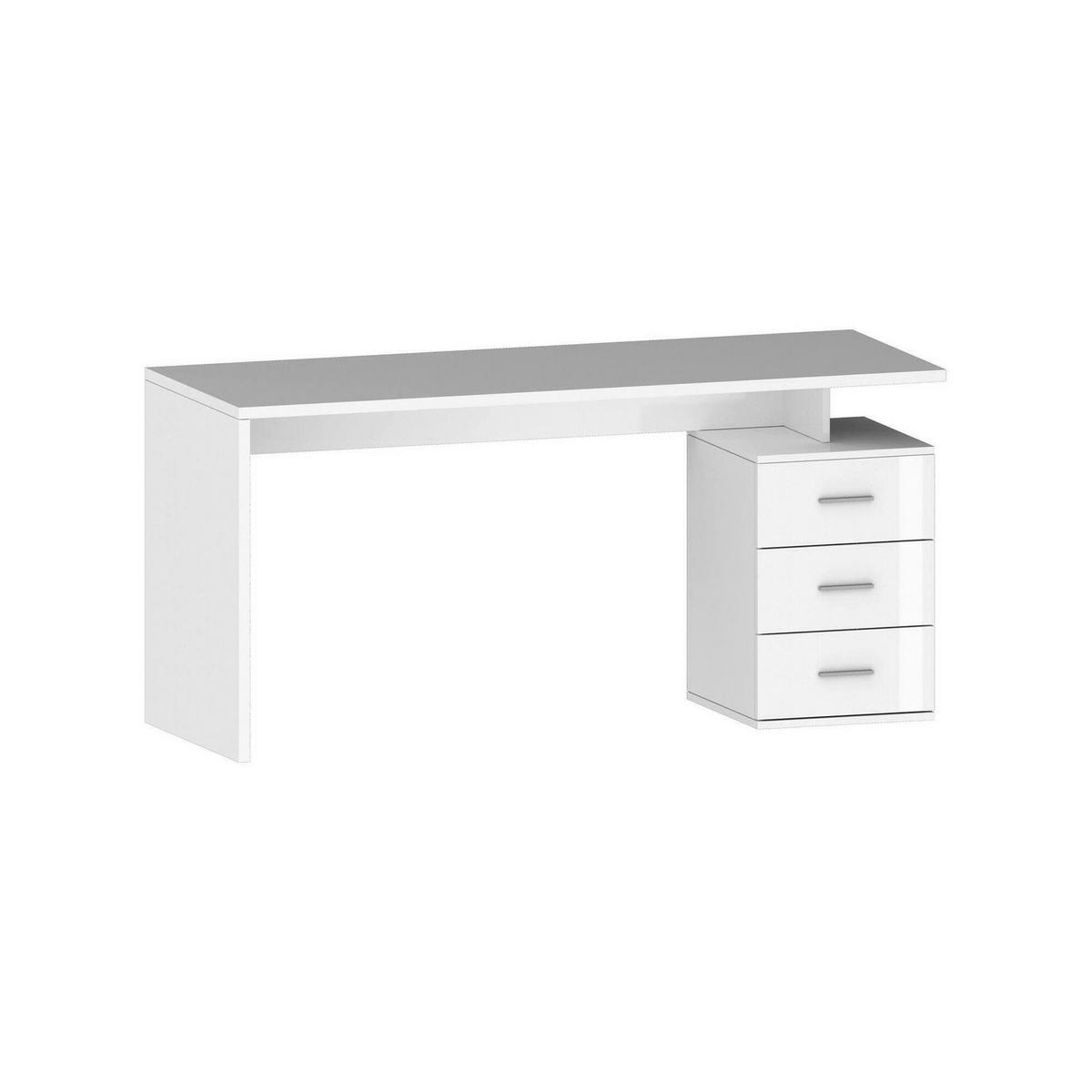 SCHREIBTISCH Weiß 60/160/75 cm - Weiß, Holzwerkstoff (60/160/75cm) - DMORA