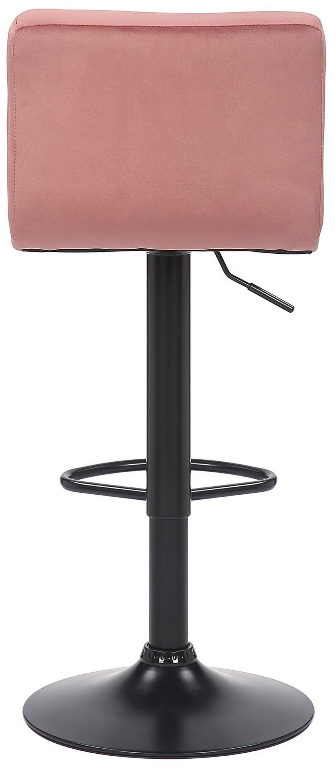 BARHOCKER Samt Pink - Pink/Schwarz, Textil/Metall (40/85/40cm) - CLP