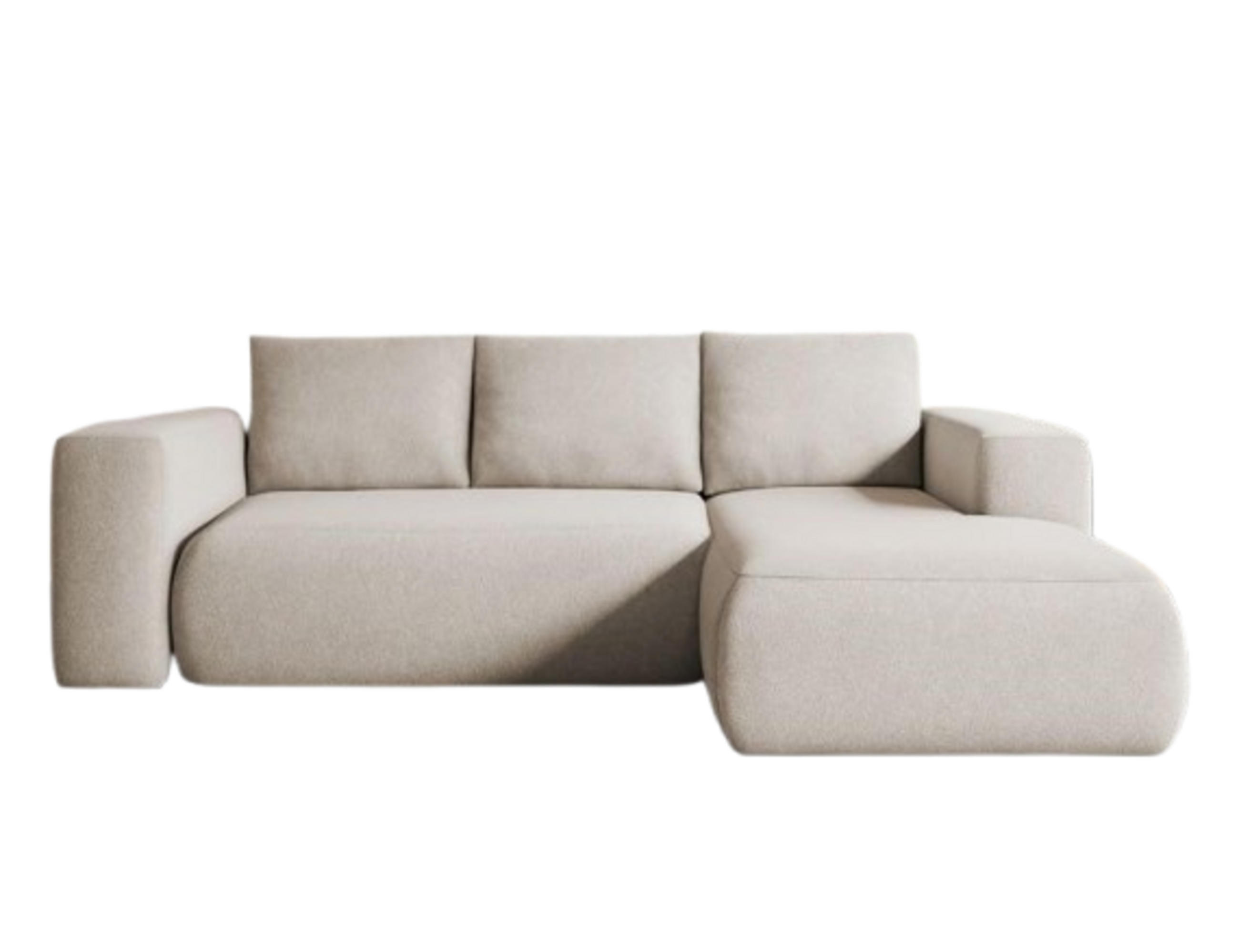 ECKSOFA LAMBI, Hell Beige - Castel 03 - Naturfarben, Textil (266/114cm) - Moderno Meble