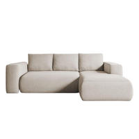 ECKSOFA LAMBI, Hell Beige - Castel 03 - Naturfarben, Textil (266/114cm) - Moderno Meble