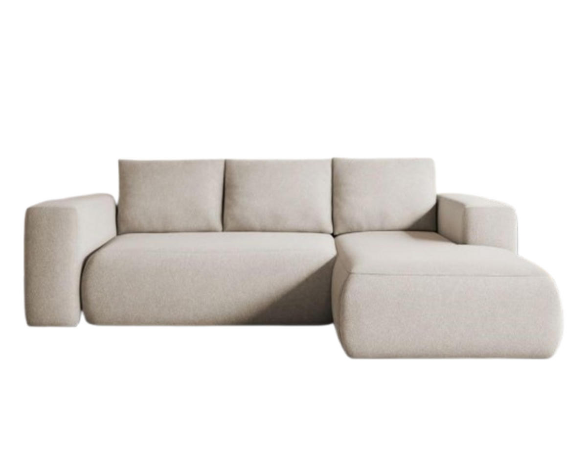 ECKSOFA LAMBI, Hell Beige - Castel 03 - Naturfarben, Textil (266/114cm) - Moderno Meble