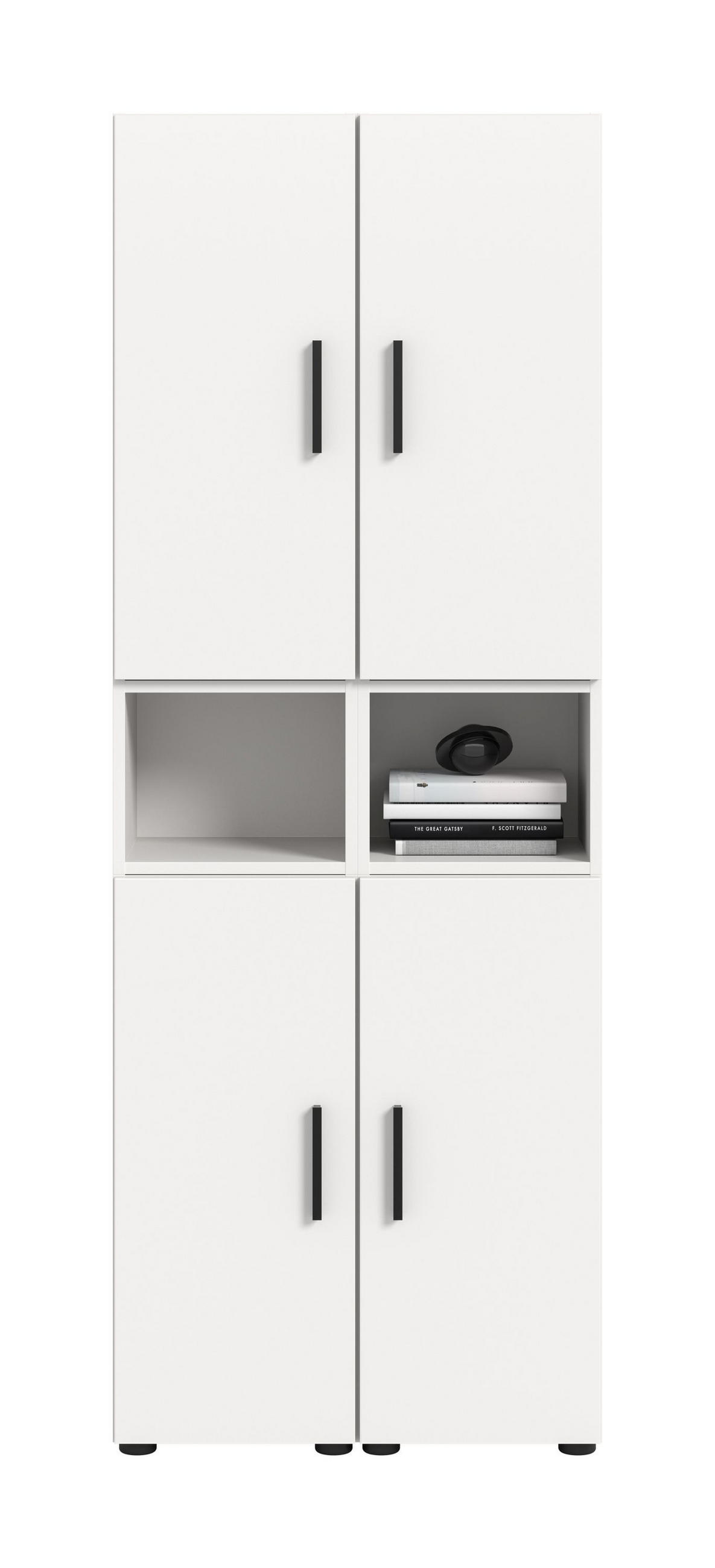 WOHNWAND The One weiß 65/34/178 cm - Weiß, Holzwerkstoff (65/178/34cm) - Xonox