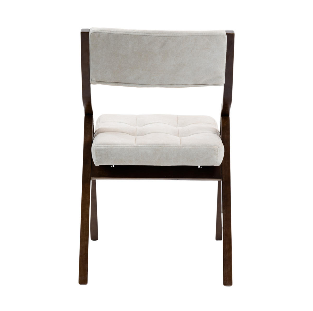 FALTSTUHL 2er-Set Creme mit gepolstertem Sitz und Rückenlehne - Creme, Holz (48/77/61cm) - MIVRAY