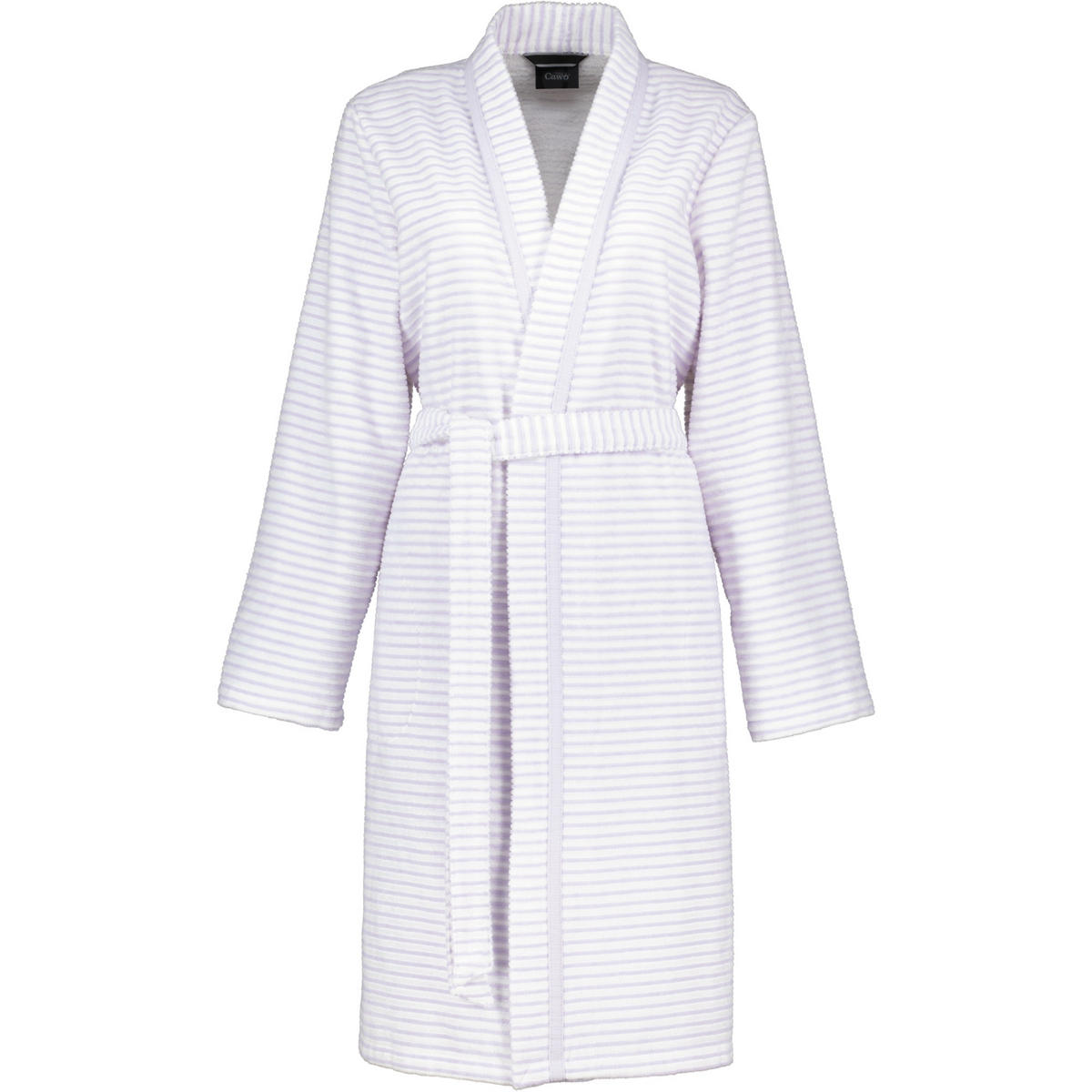 BADEMANTEL DAMEN KIMONO STRUKTUR 1214 FLIEDER - 86 - Lila, Textil (Mnull) - Cawoe