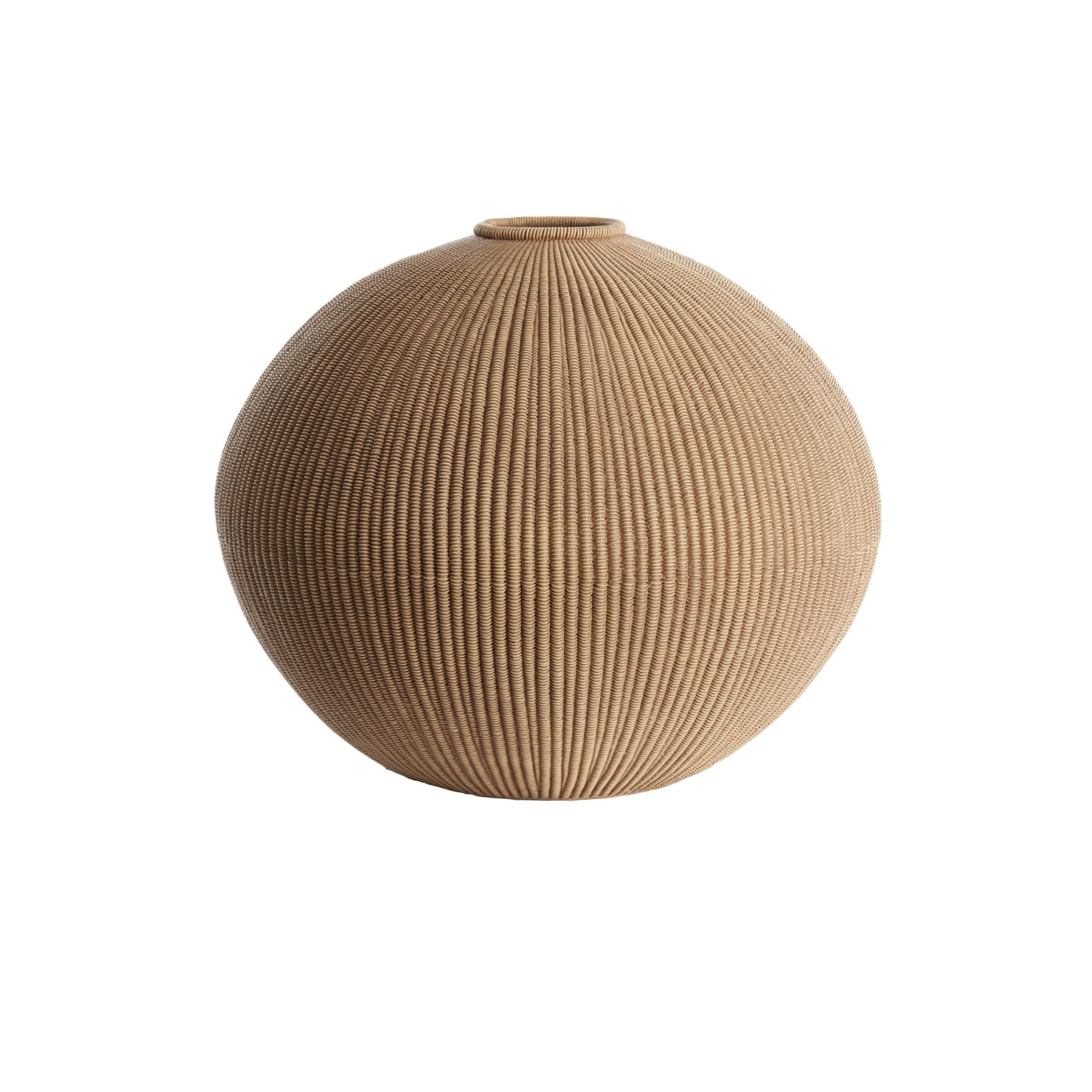 VASE Valerie Braun 46/46/37 cm - Braun, Kunststoff (37cm) - Light & Living