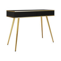 SCHMINKTISCH Oro T102 - Goldfarben/Schwarz, Holzwerkstoff/Metall (50/102/80cm) - MIRJAN24