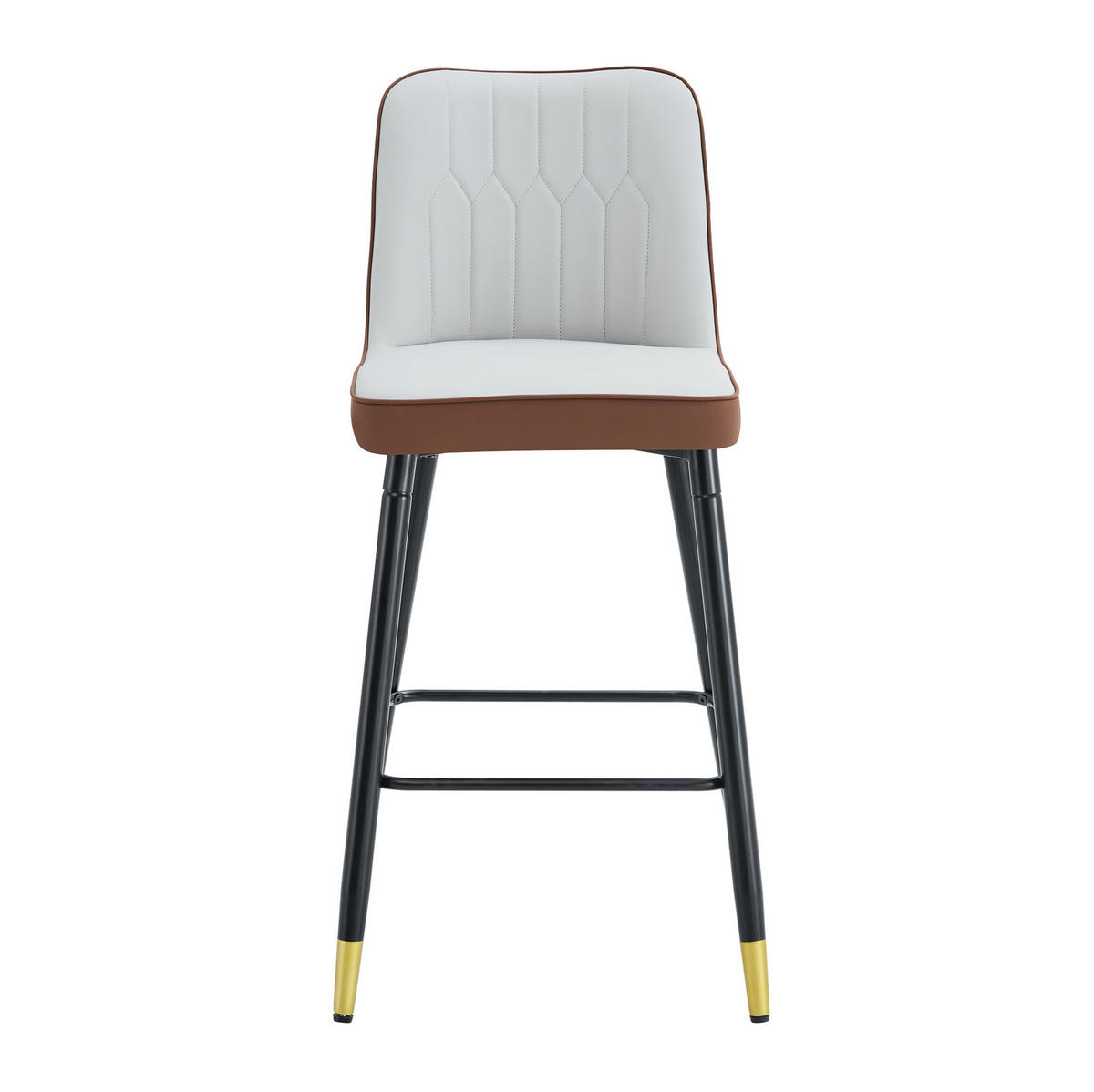 BARHOCKER 2er-Set 100 cm mit Rückenlehne und Fußraste - Grau, Metall (45/100/42cm) - MIVRAY