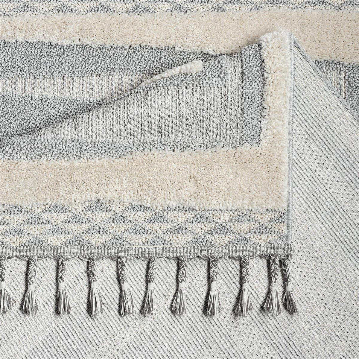 KURZFLOR-TEPPICH Valencia 940 Creme 160x230 cm - Blau/Creme, Textil (160/230cm) - carpet city