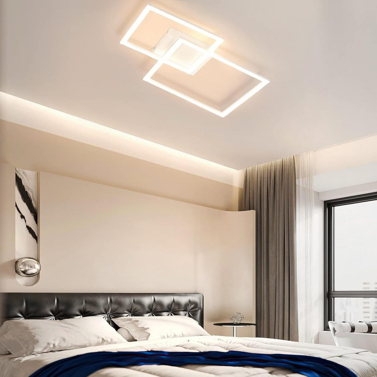 LED-DECKENLEUCHTE Beatrice 57/48/9 cm - Weiß, Metall (57/48/9cm) - Nettlife