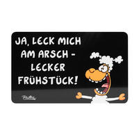 BRETTCHEN Ralph Ruthe Ja, leck mich am Arsch lecker Frühstück Schwarz 14,5 x 23,5 cm - Multicolor, Kunststoff (14.5/23.5cm) - United Labels