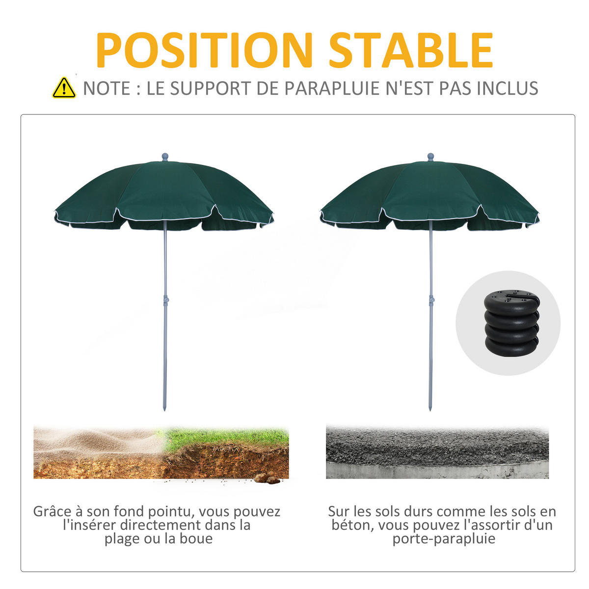 SONNENSCHIRM DE-11442 neigbar, octogonal, Ø 2 m Grün - Grün, Metall (202/202cm) - ComfortXL