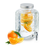 GETRÄNKESPENDER - Transparent, Glas/Kunststoff (5L) - Relaxdays