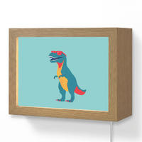 NÁSTĚNNÁ LAMPA Dinosaurus - Modrá - Sluneční brýle 20x15 cm - světle modrá, kompozitní dřevo (20/15/8cm) - OnlyWow