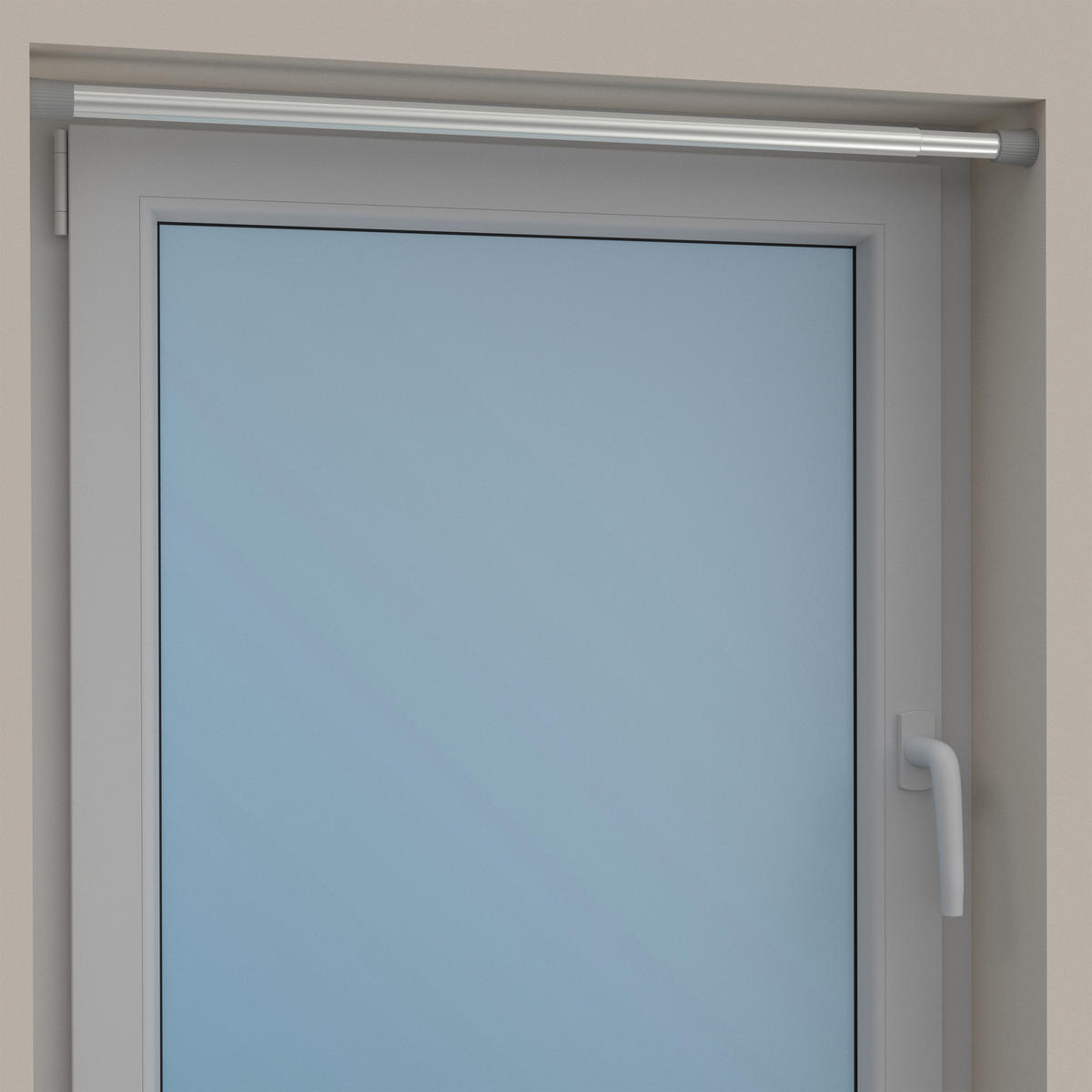 SPANNSTANGE/DUSCHVORHANGSTANGE Serrofix 125-220 cm, 26/23 mm Ø Silbergrau - Alufarben, Kunststoff/Metall (220cm) - INTERDECO