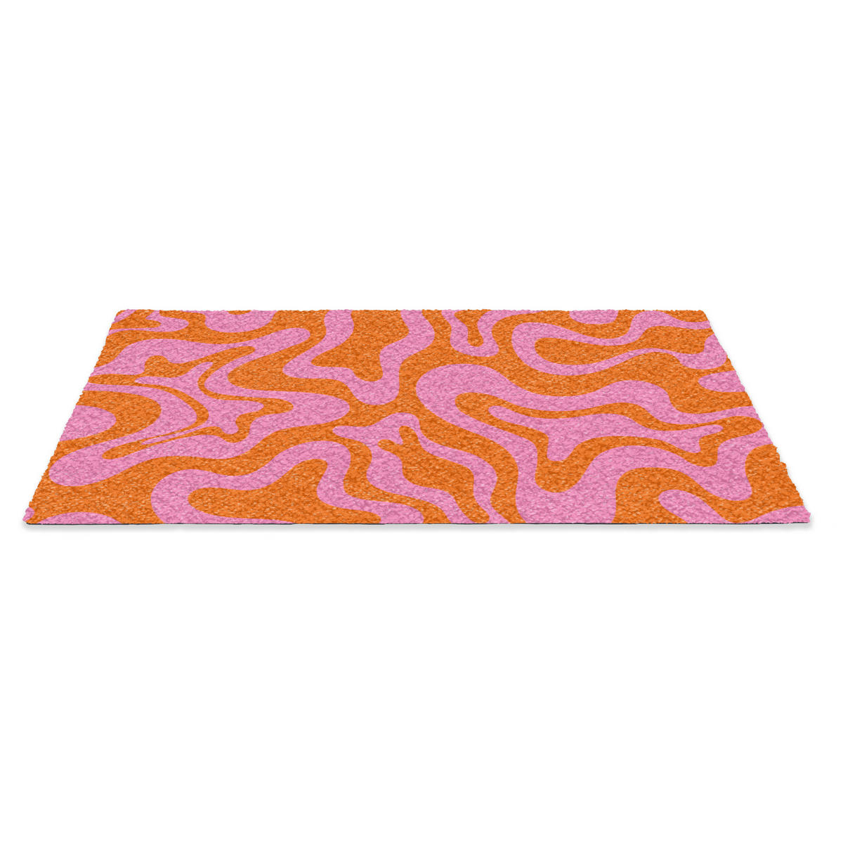FUSSMATTE Muster - Rosa - Orange - Abstrakt - Modern 60x40 cm - Pink, Kunststoff (60/0.4cm) - MuchoWow