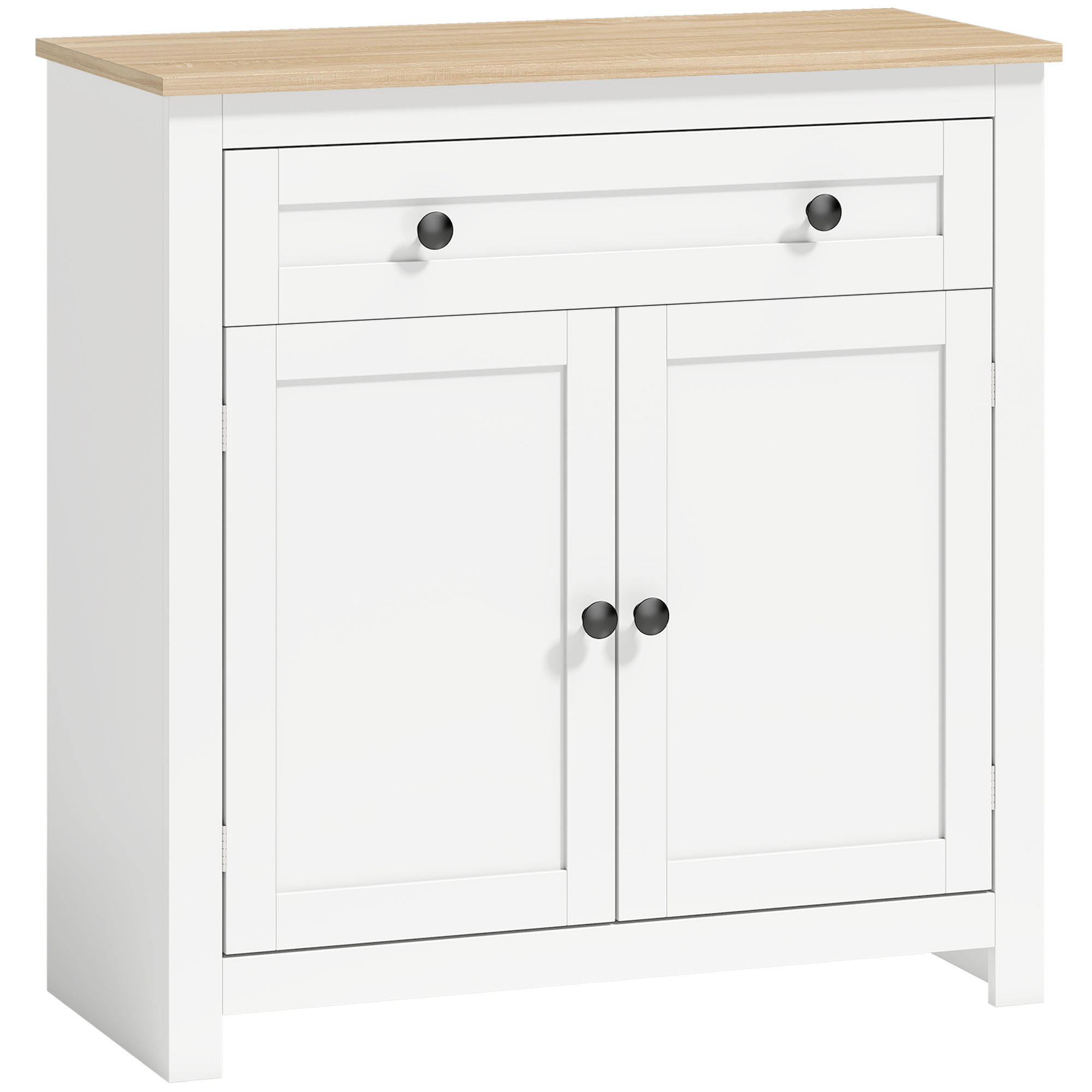 SIDEBOARD Spanplatte Weiß - Weiß, Holzwerkstoff (35/80/78.5cm) - HOMCOM