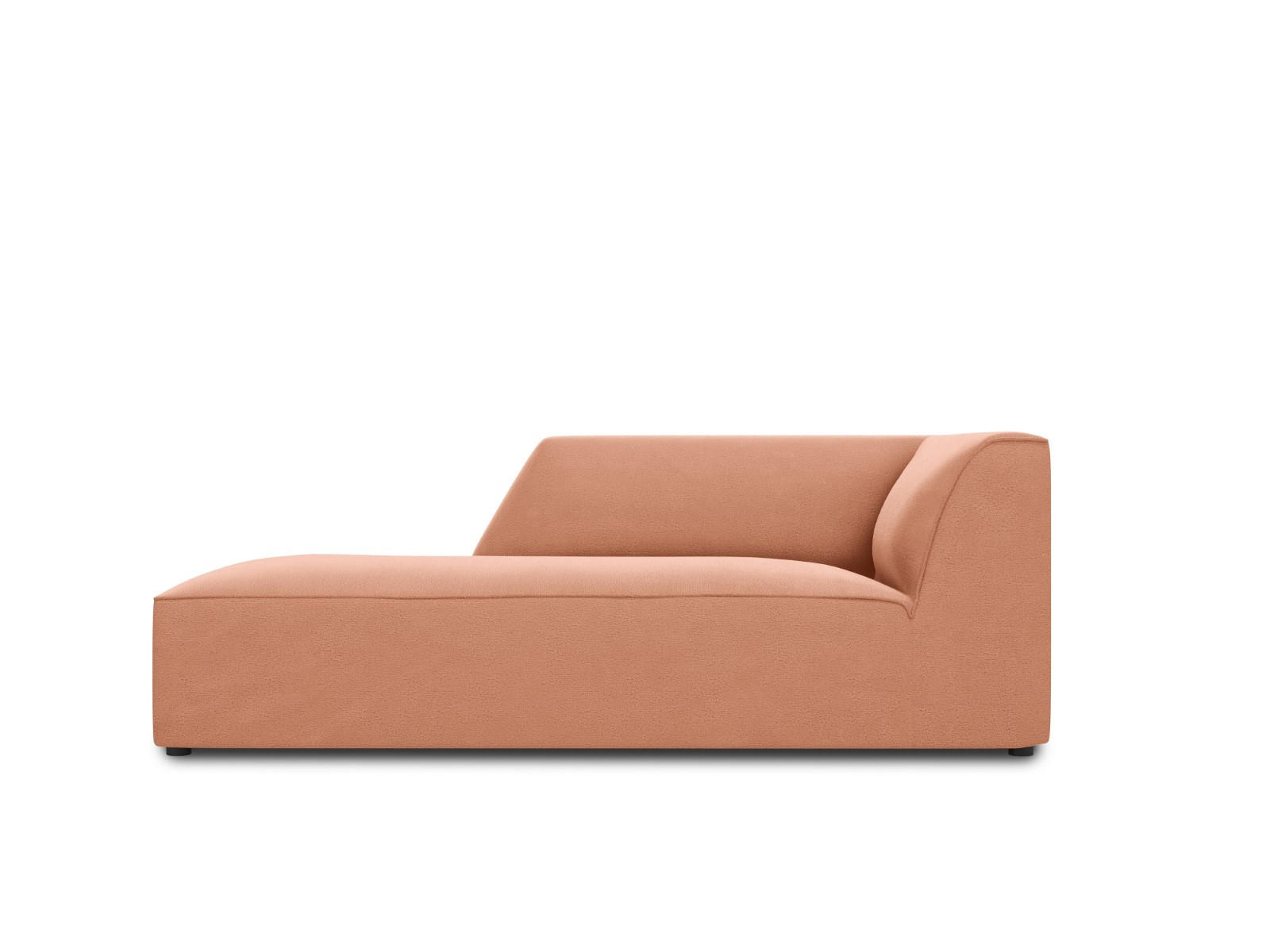 CHAISELONGUE links Ruby aus Samt rosa - Pink, Textil (93/69/180cm) - Micadoni
