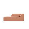 CHAISELONGUE links Ruby aus Samt rosa - Pink, Textil (93/69/180cm) - Micadoni
