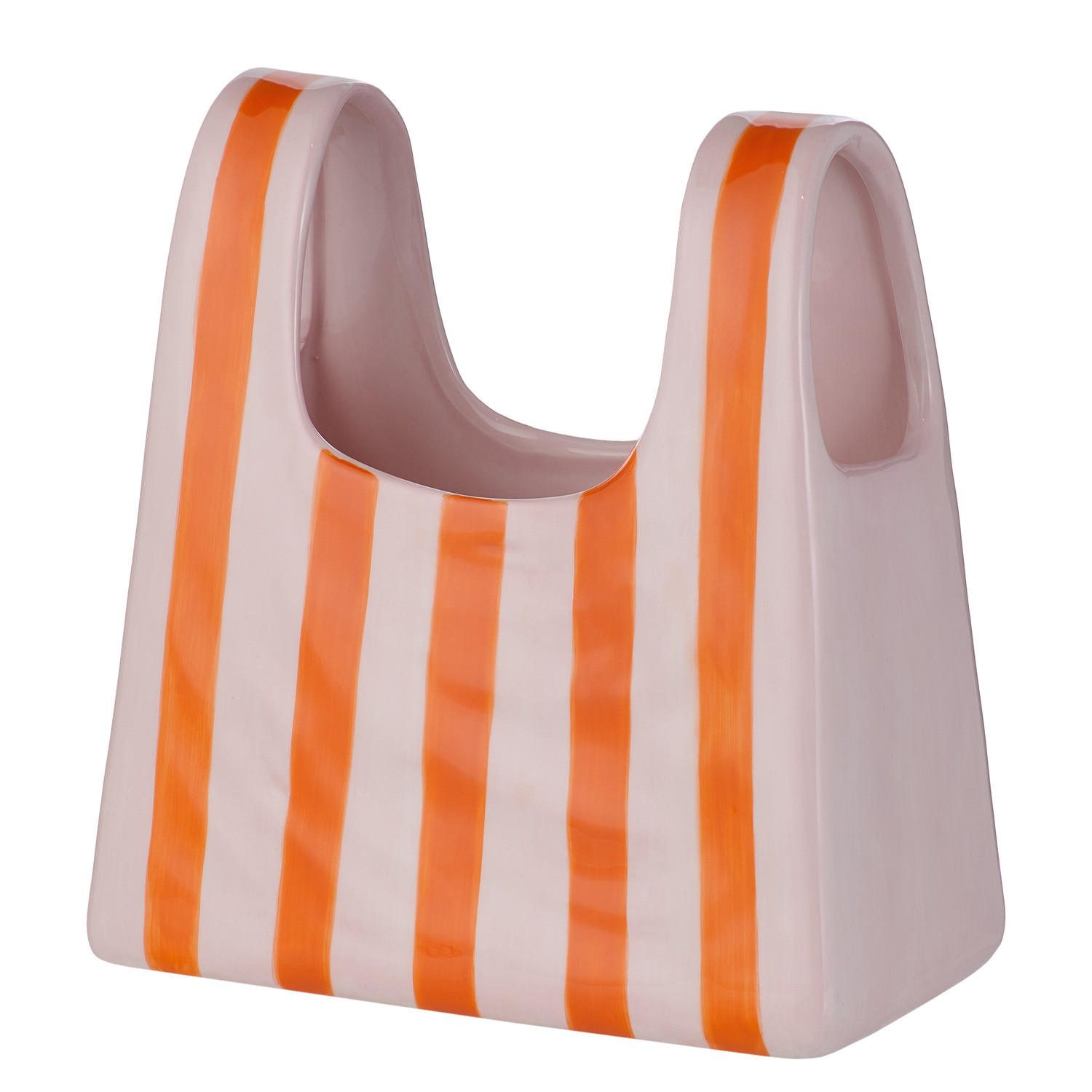 KERMAIKVASE Shoppiung Bag - Beige/Orange, Stein (22cm) - Butlers