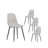 ESSZIMMERSTUHL Ellis Grau 43 cm x 87 cm 4er-Set - Grau, Textil (43/87/54cm) - Klast Home