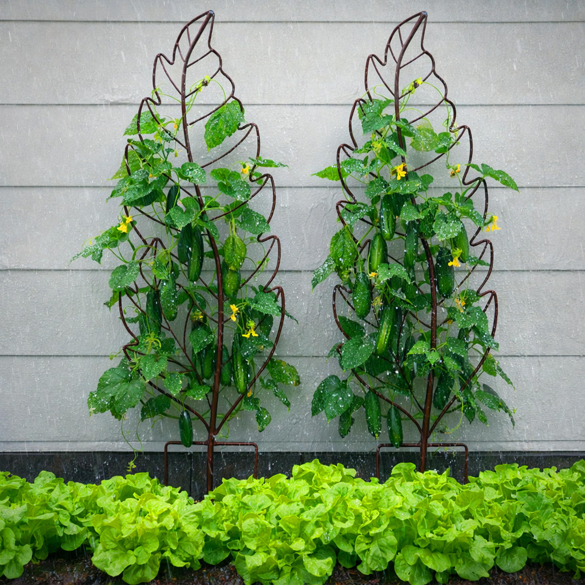 MRIEŽKY - hnedá, kov (30/100/1cm) - Relaxdays