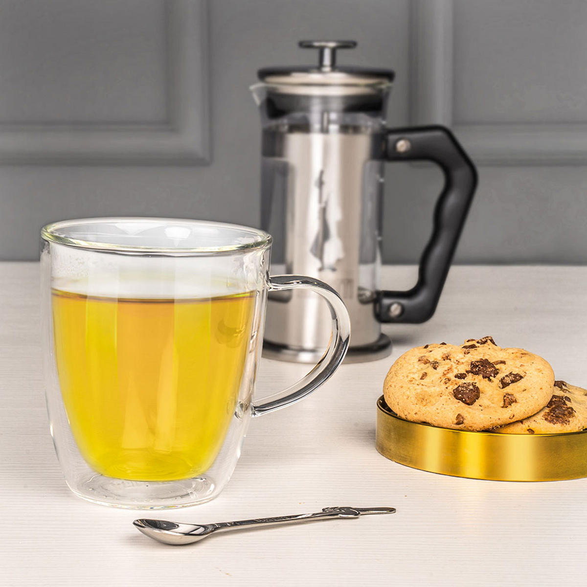 GLASBECHERSET Firenze, 2er Set, Doppelwandig, 80 ml - Transparent, Glas (0.08L) - Bialetti