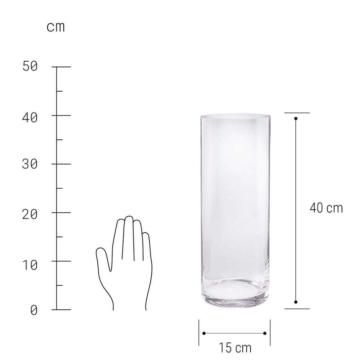 VASE Pool - Transparent, Glas (40cm) - Butlers