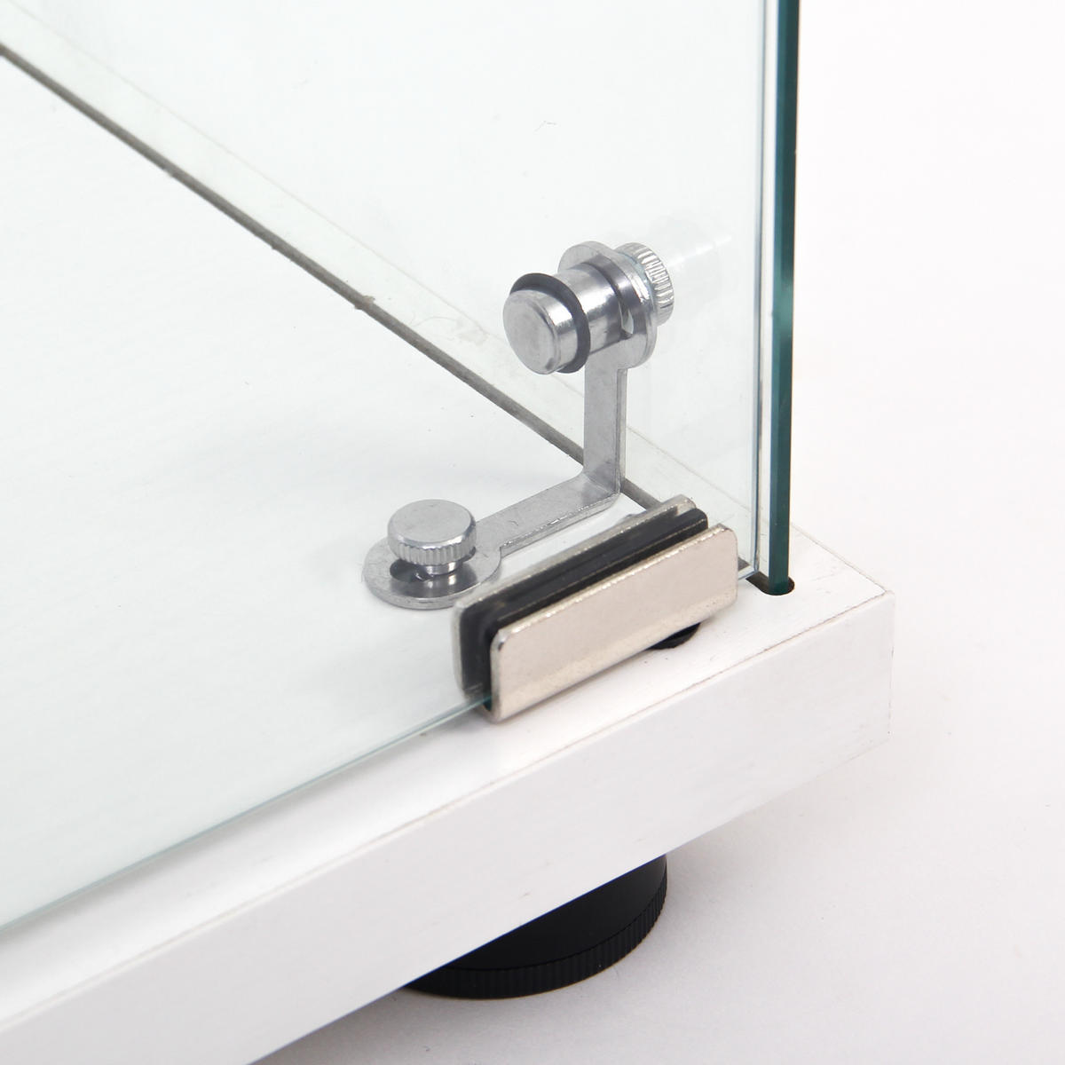 GLASVITRINE 36x80x164 cm 2 Türen 4 Glasböden weiß - Weiß, Holz (80/164/36cm) - LEBENLANG