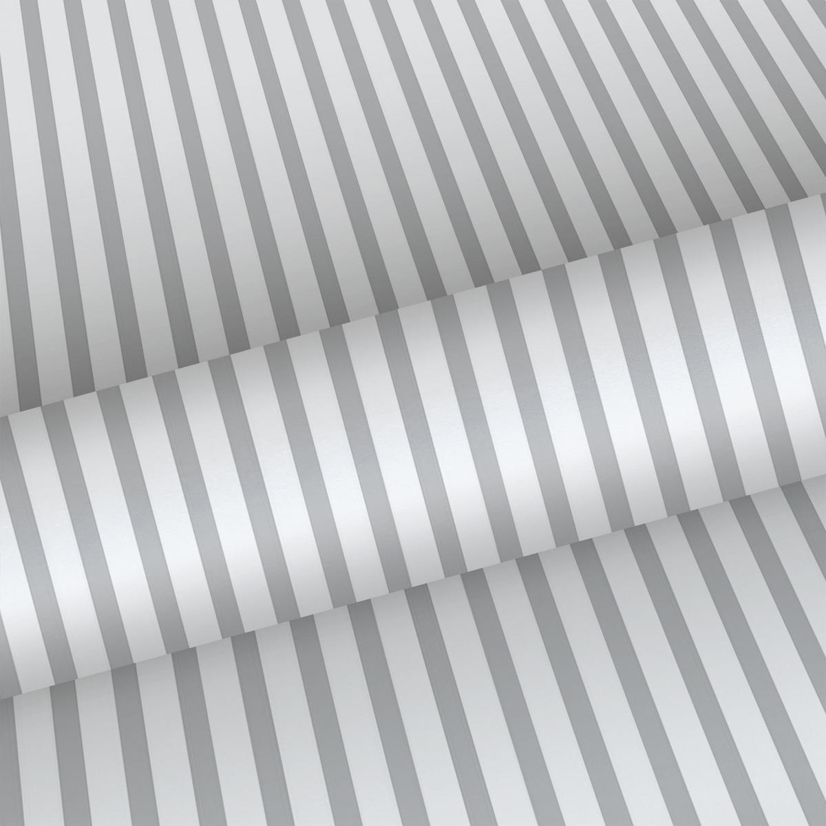 TAPETE Streifen 53 cm x 10 m - Grau, Papier (53/1000cm) - Sanders & Sanders