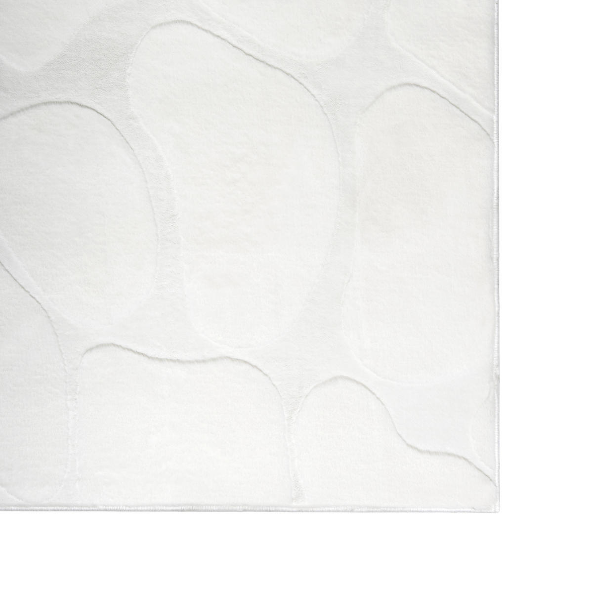 KOBEREC Krémově bílý 160/230 cm Kawi - bílá/krémová, textil (160/230cm) - Beliani