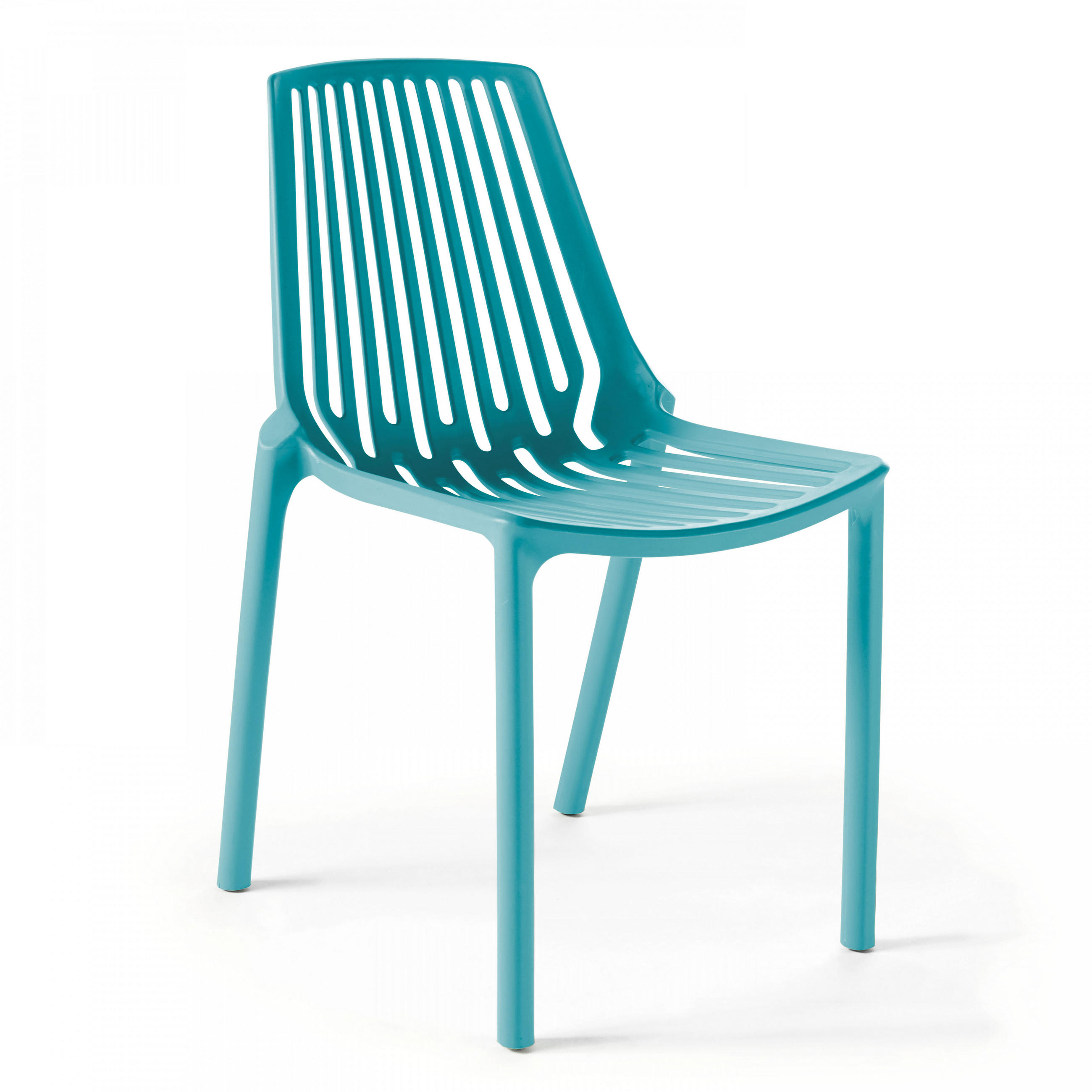 GARTENSTUHL, Blau - Blau, Kunststoff (55/80/46cm) - Oviala