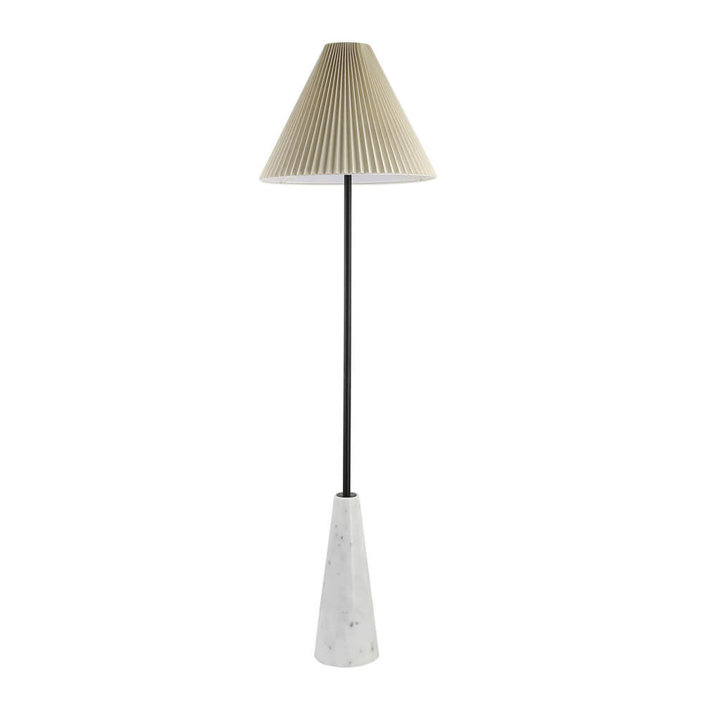 STEHLAMPE KEA - Weiß, Stehlampe - Weiß, Holz/Kunststoff (43/43/152cm) - Home Deluxe