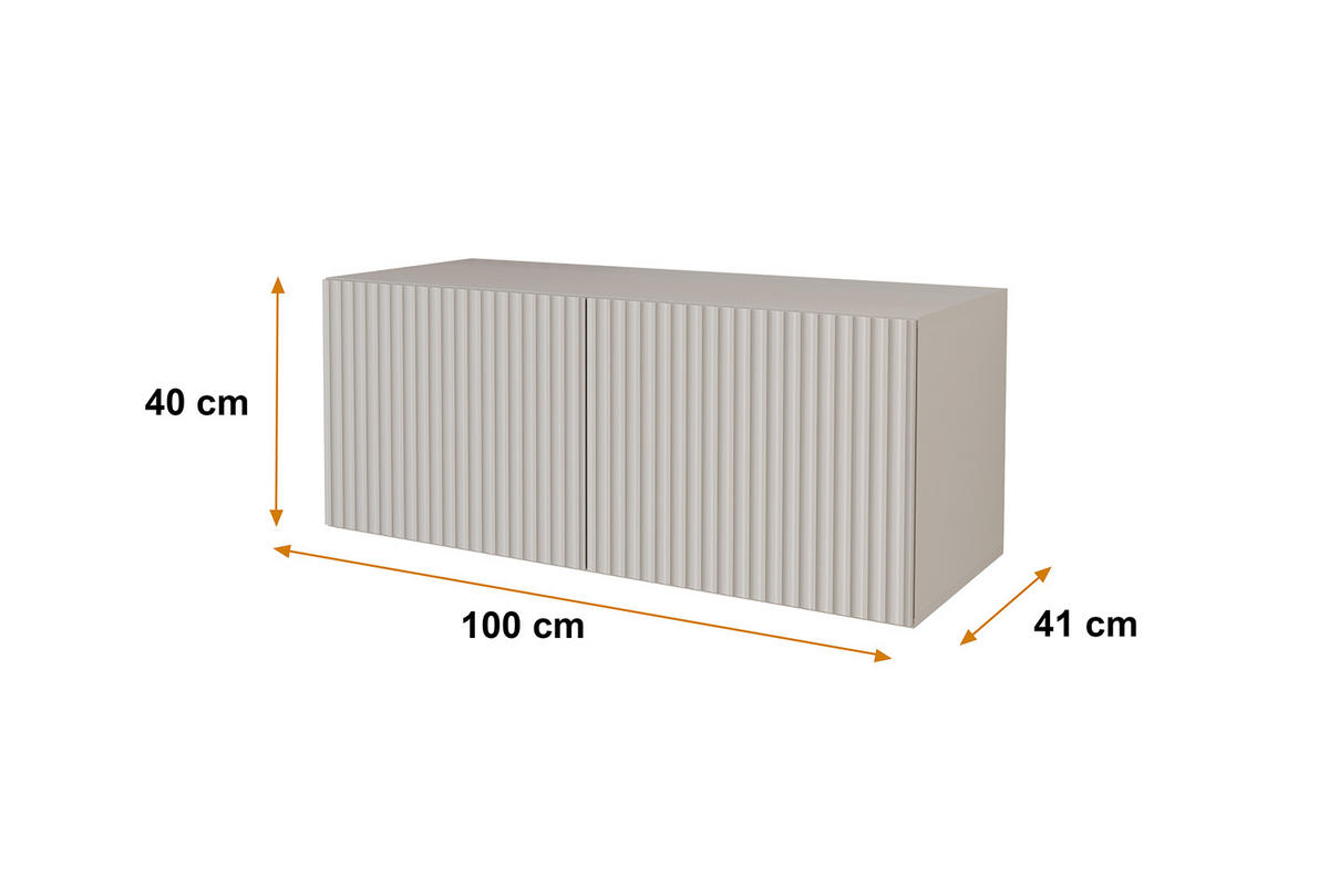 LOWBOARD NOA-2-W 100x40x41 cm - Kaschmir - Kaschmir, Holzwerkstoff (100/40/41cm) - ALTDECOR