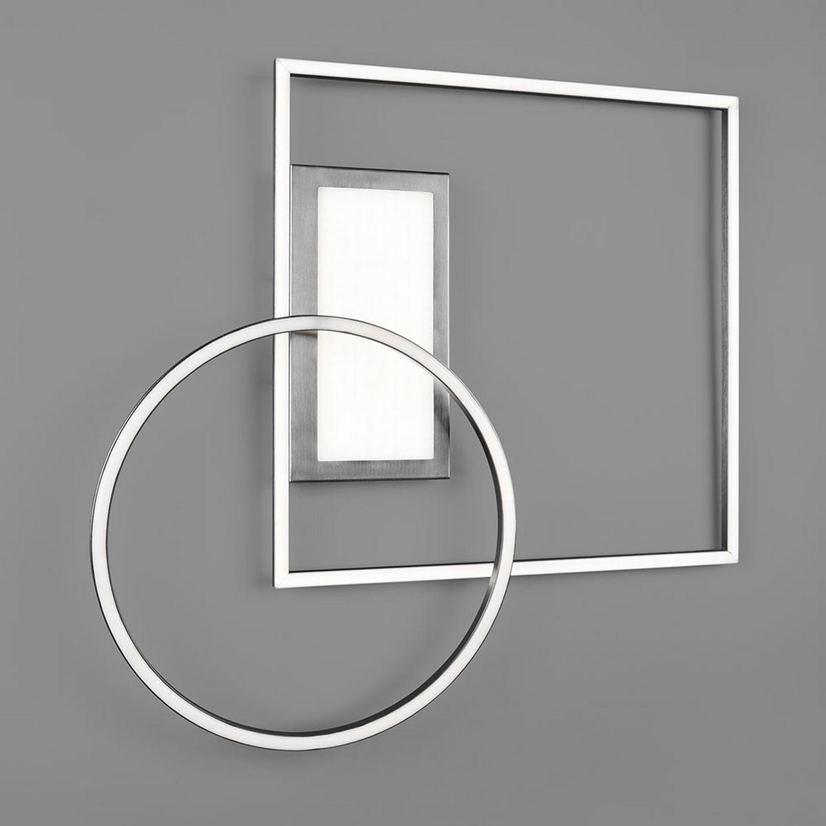 LED DECKENLEUCHTE Silber matt - Silberfarben, Metall (86/64/9cm)