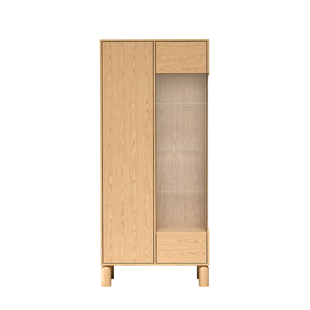 VITRINE Sanden SN-4 Artisan-Eiche/Schwarz - Multicolor, Holzwerkstoff (89/19.7/40.6cm)
