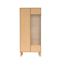 VITRINE Sanden SN-4 Artisan-Eiche/Schwarz - Multicolor, Holzwerkstoff (89/19.7/40.6cm)