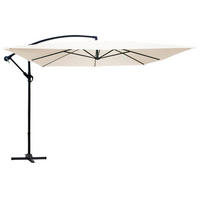 SONNENSCHIRM 3x3m Aluminium, Weiß - Weiß, Metall (300/300cm) - Oviala