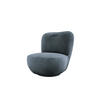 DREHSESSEL LUIS, Freistehend, Sitz drehbar 360°, 39x82x56 cm, NAVY - Blaugrau, Holz/Textil (82/72/66cm) - DomoHome