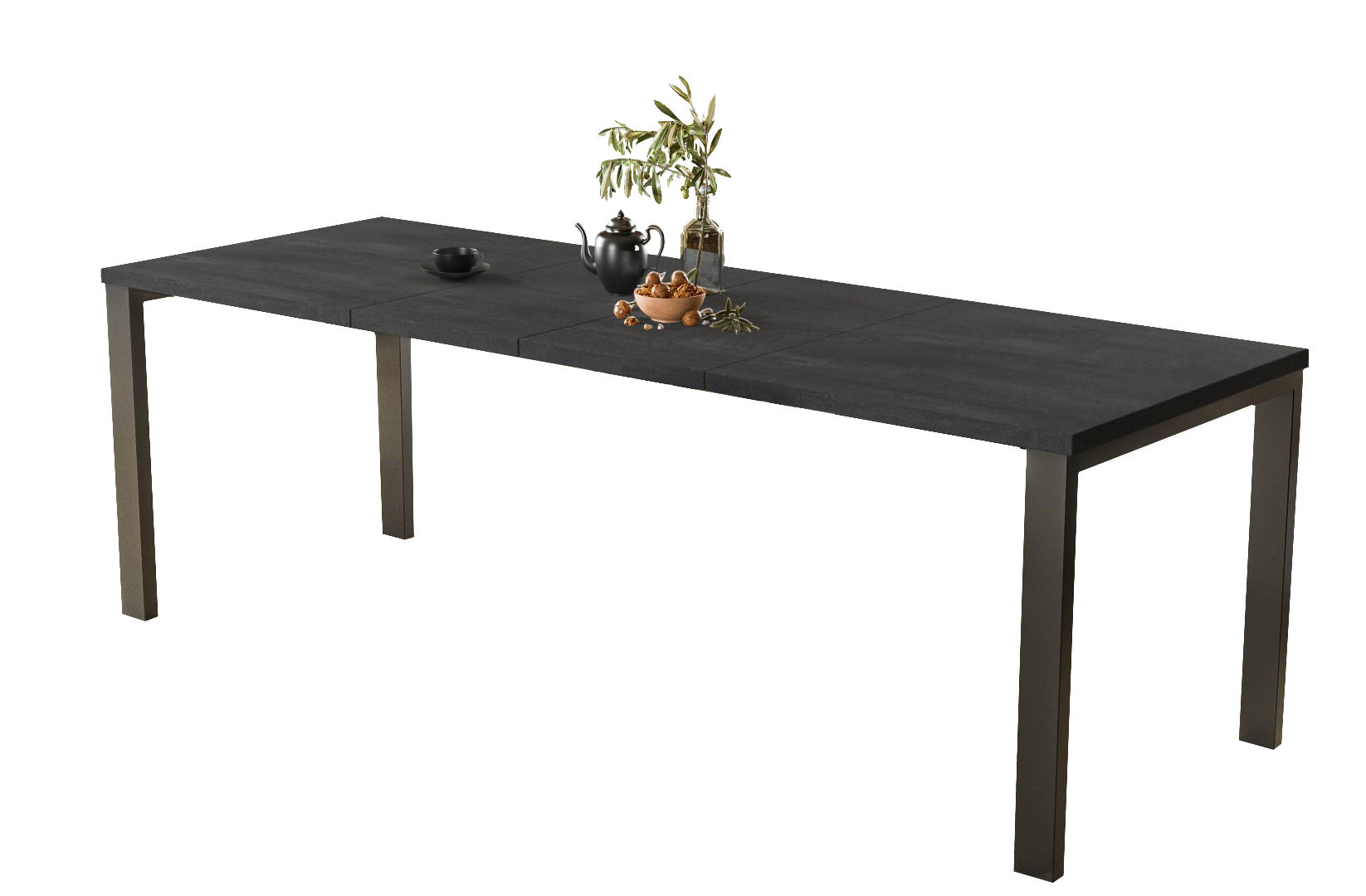 ESSTISCH Garant ausziehbar - Graphitfarben, Holzwerkstoff (130/80/76cm) - Endo-Moebel