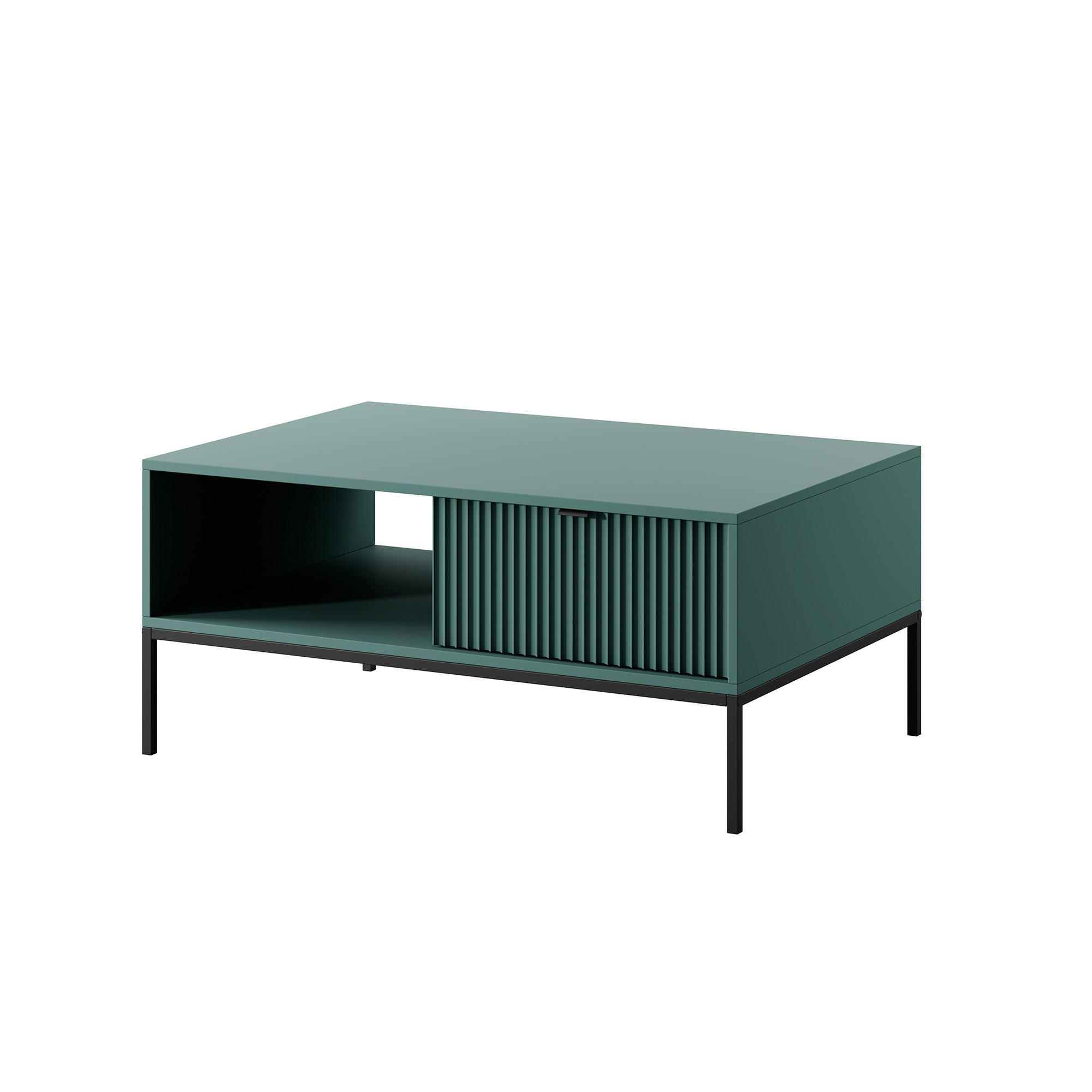 Bettso Couchtisch Grün, Schwarz 104x46x68 cm