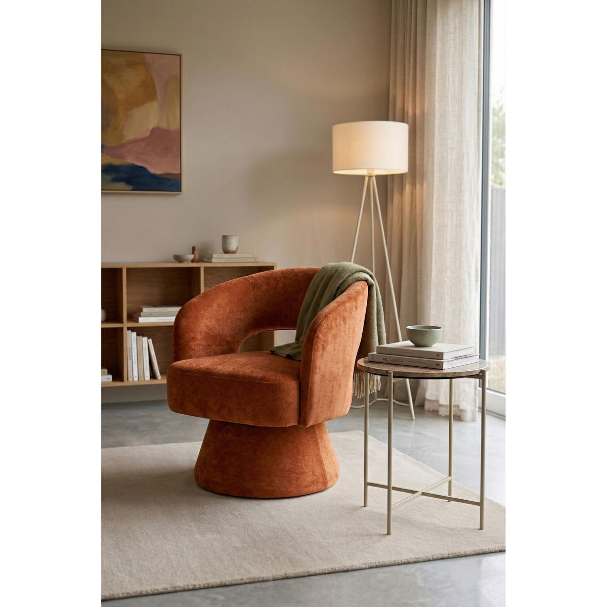 SESSEL Charina Orange - Orange, Kunststoff (71/78/65.5cm) - Housecraft Living