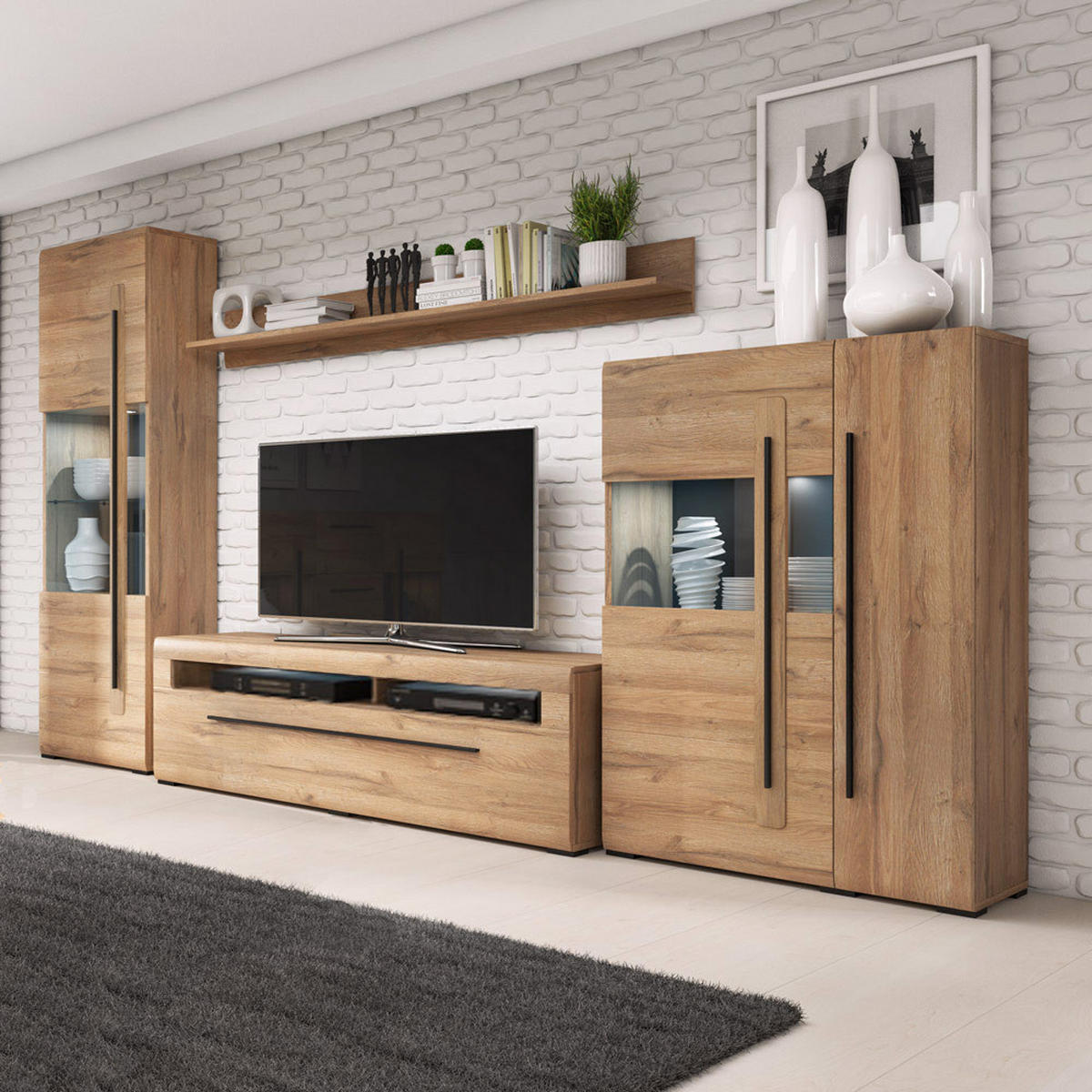 LOWBOARD Turda-83 - Braun, Holzwerkstoff (140/52/50cm) - Lomado