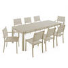 GARTENSET 9-tlg., Beige - Beige, Metall - Oviala