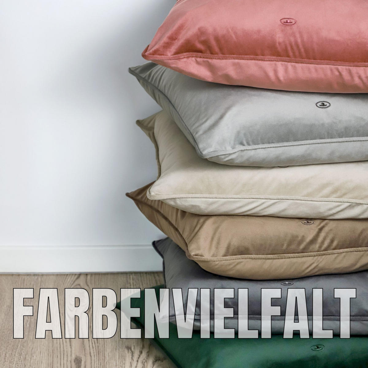 ZIERKISSENHÜLLE VELVET SIGNATURE - Rosa, Textil (45/45cm) - Tom Tailor